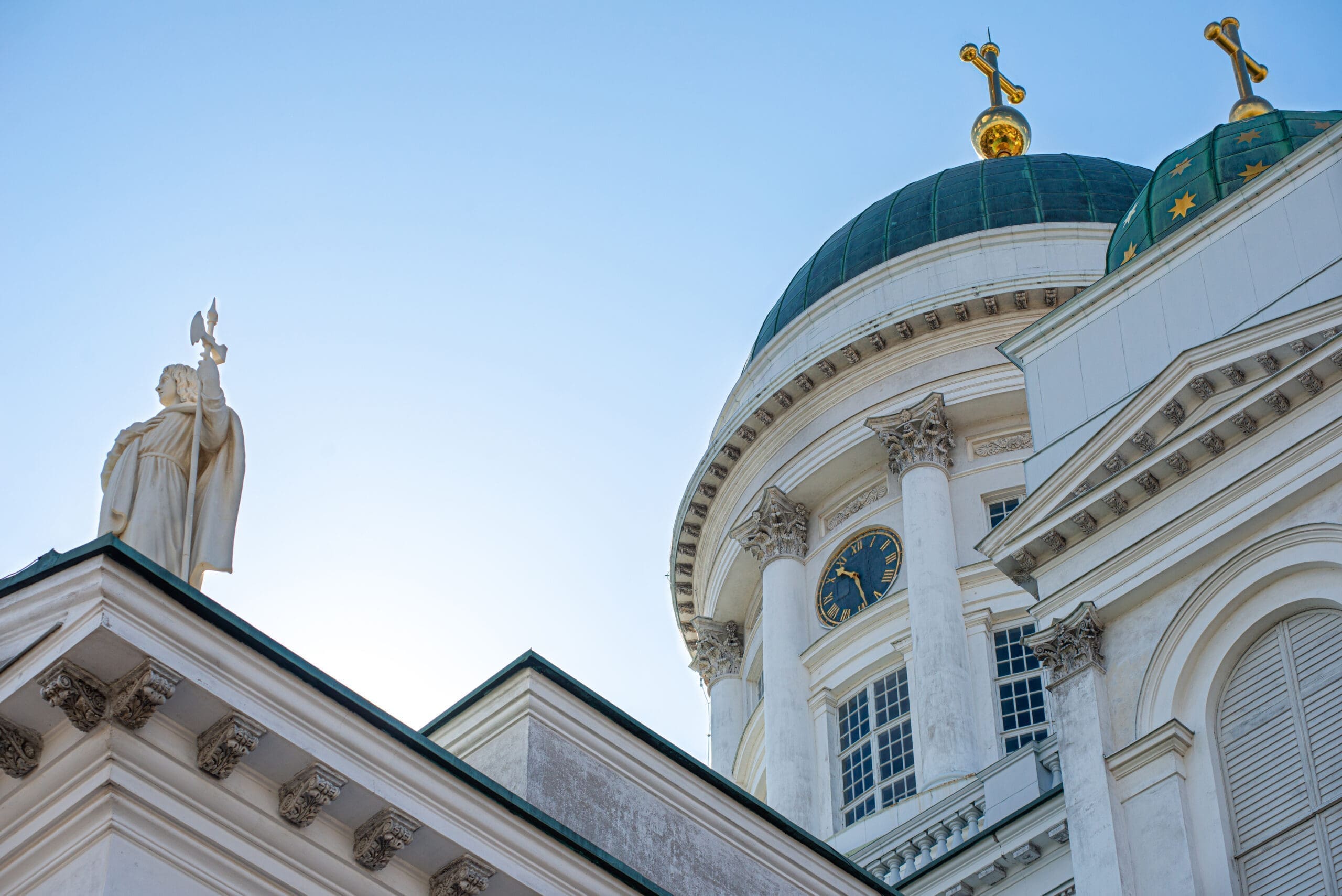 Helsinki Cathedral closeup bottom view